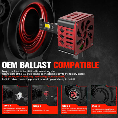 D SERIES Car LED Headlight Bulbs Turbo Auto Lamp  Lights