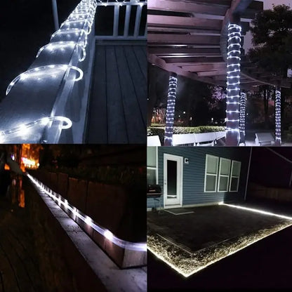 LED Solar Strip Rope Tube Fairy Light Solar Powered Garland