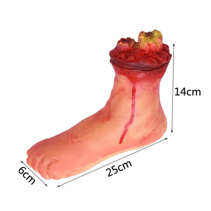 Horror Halloween Party Props Scary Bloody Fake Hand Finger Leg Foot Heart