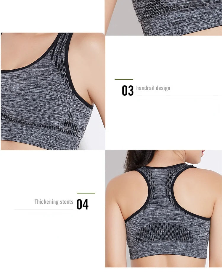 New Sports Bra Women Seamless Gym Jogging Crop Top Yoga Fitness