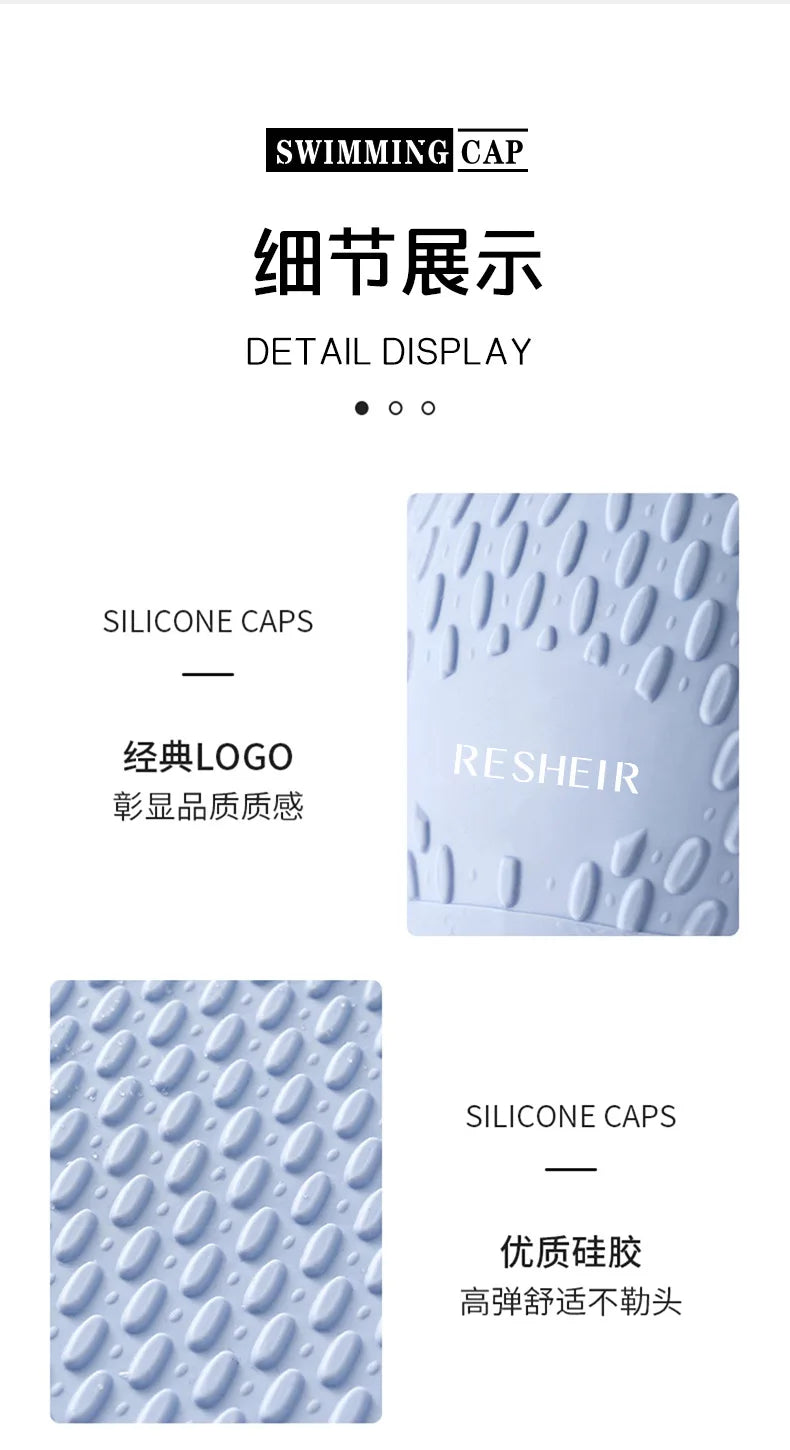 Silicone Swimming Caps Large Size Long Hair Ear Protection