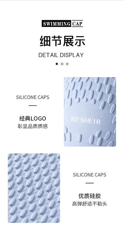 Silicone Swimming Caps Large Size Long Hair Ear Protection