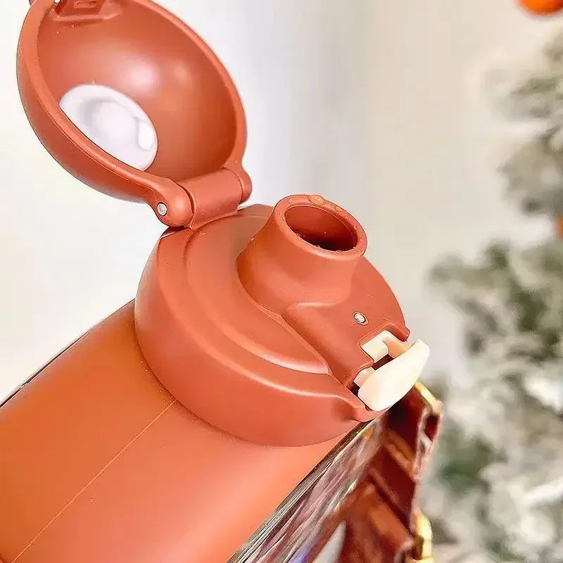 750MLCute Bear Kettle Straw Water Bottle