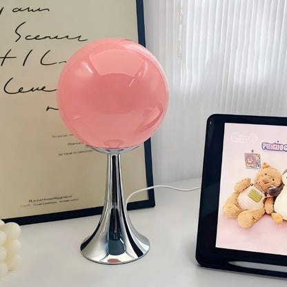 Glass Globe Desk Lamp Nordic Warm Ambient Bedside Lamp