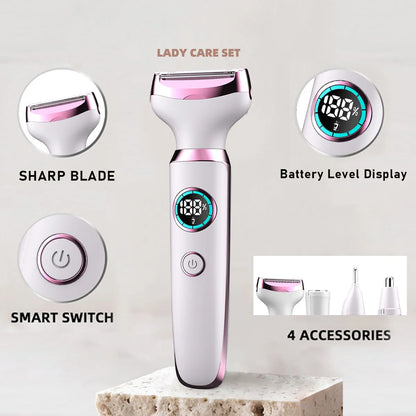 4 in 1 Lady Body Electric Trimmer Eyebrow Nose Women