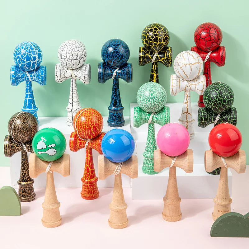 Crack Painted Kendama Toy Outdoor Fitness Balls Train