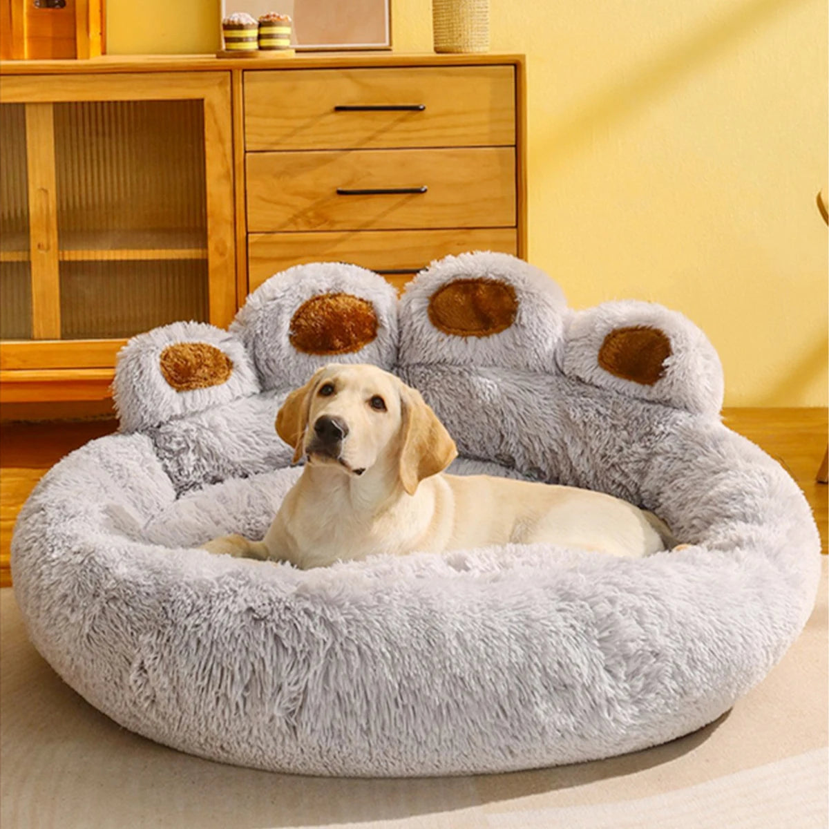 Fluffy Dog Bed Winter Warm Large Pet Products Small Sofa