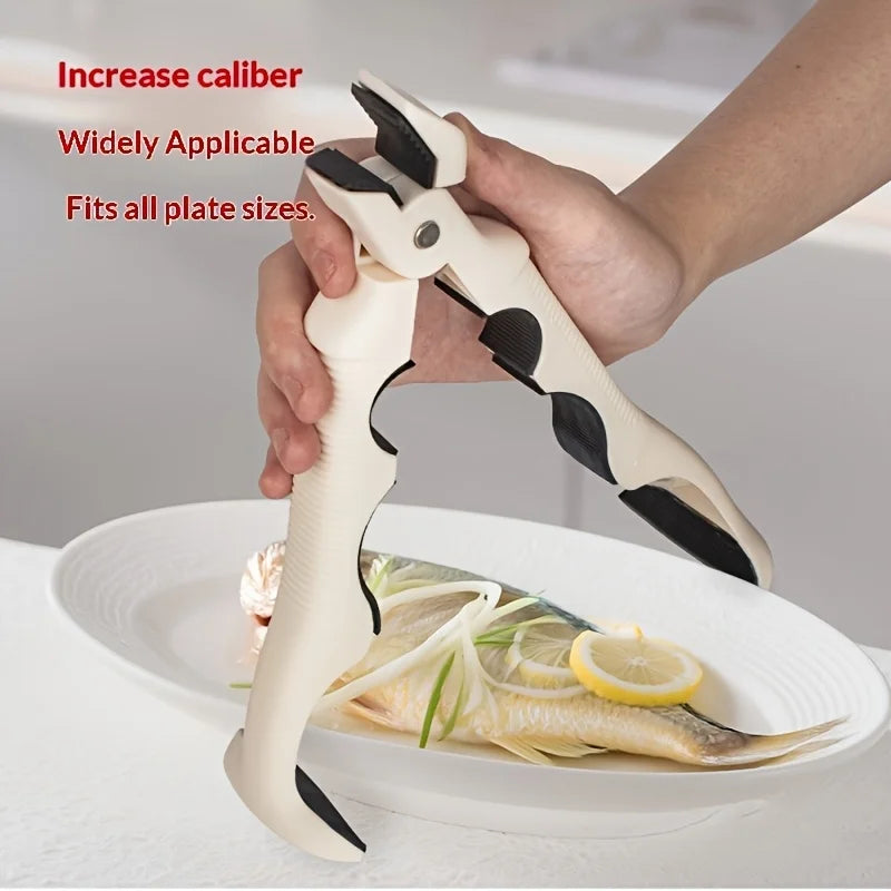 3-in-1 Heat-Proof Dish Clips for Kitchen, Anti-Slip Plate Grippers