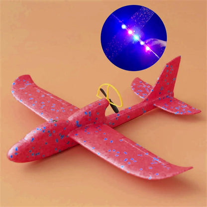 Electric Foam Plane Glider Hand Throw Airplane with LED Light