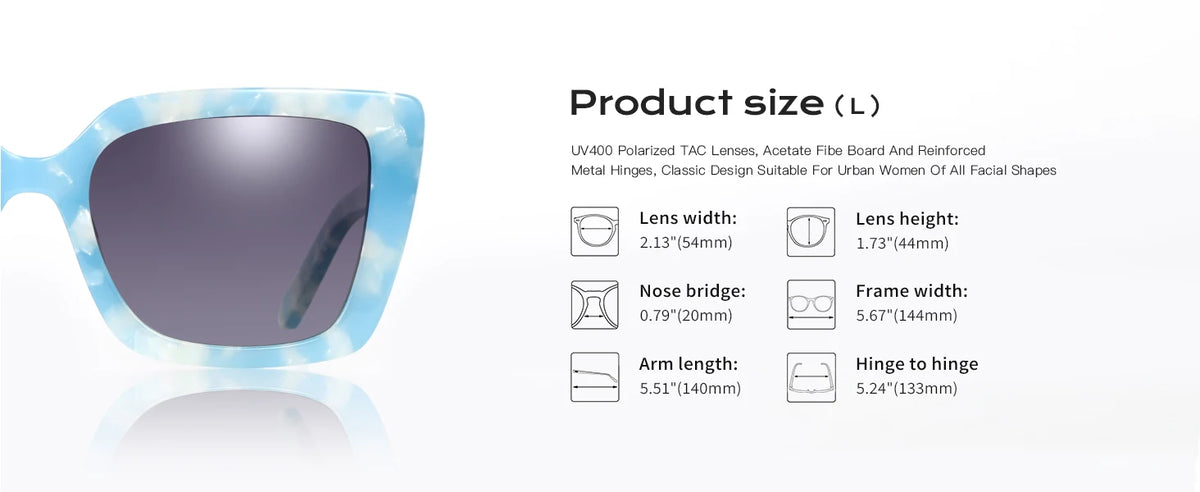 New Square Polarized Sunglasses Women Thick Frame