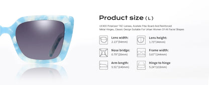 New Square Polarized Sunglasses Women Thick Frame