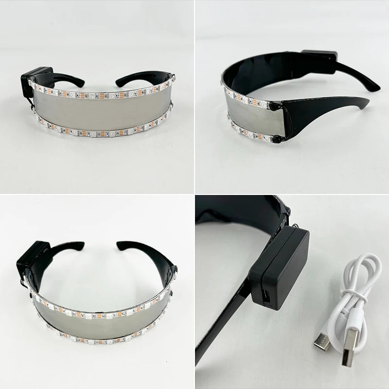 1set Luminous Glowing Glasses and Gloves Remote Control