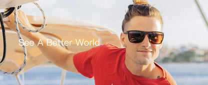 Polarized Sunglasses for Men Lightweight TR90 Frame