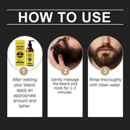 Natural Plant Extract Hair Care Set For Men 2in1 Beard Care
