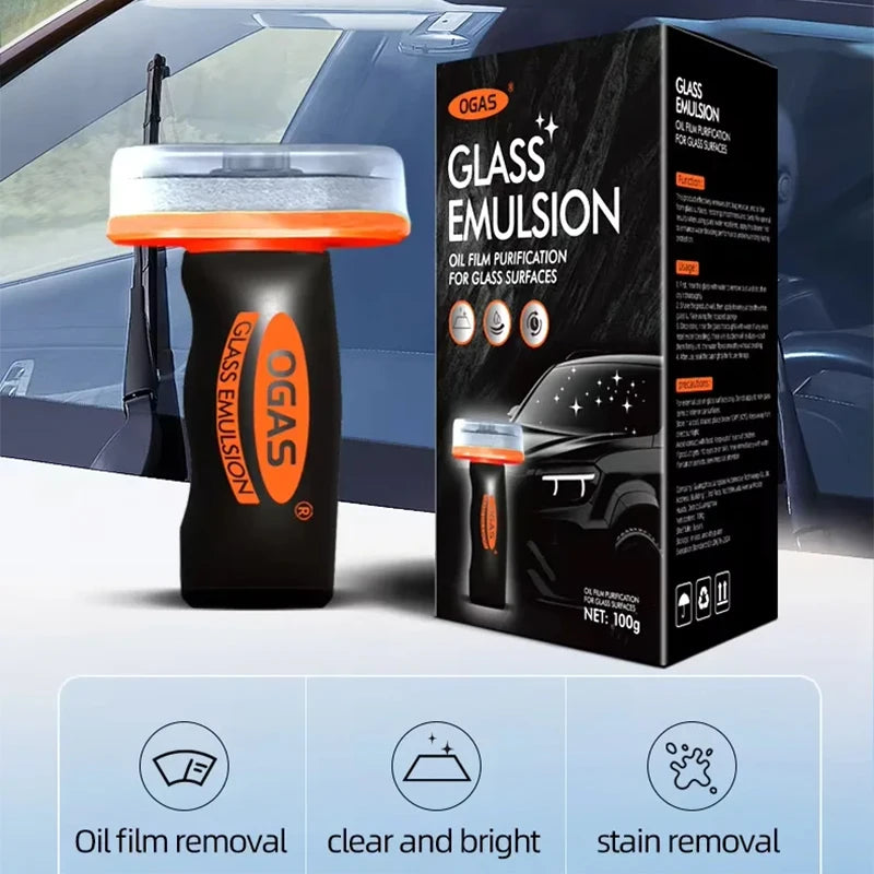 Car Glass Oil Film Remover Front Windshield Rearview Mirror Side
