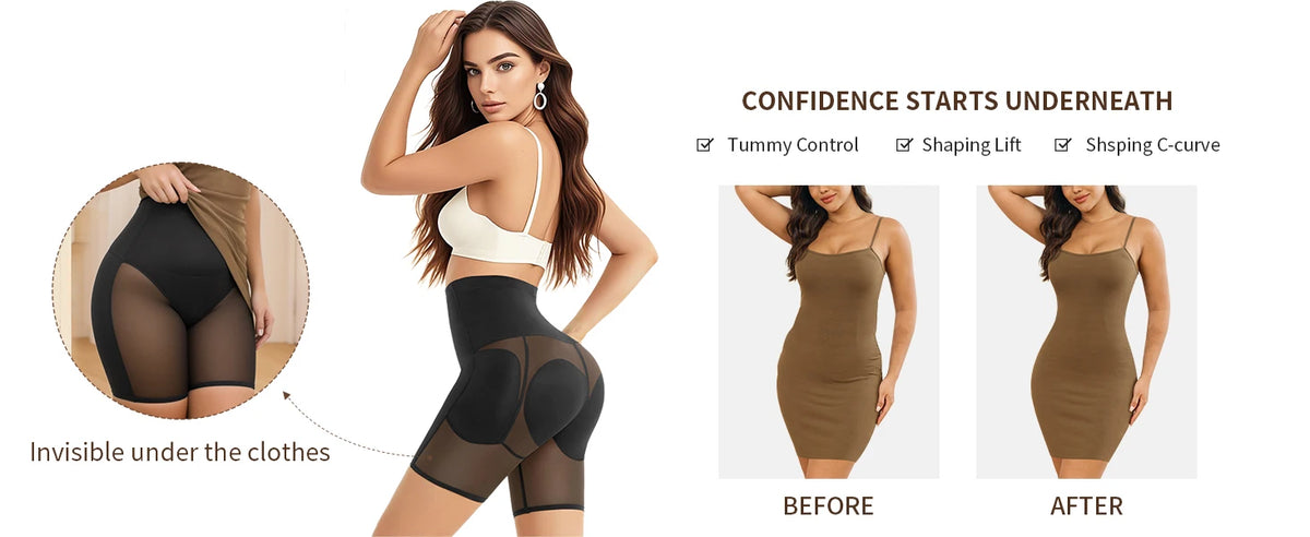 4 Fake Pads Side Hip Enhancer Invisible Breathable Tummy