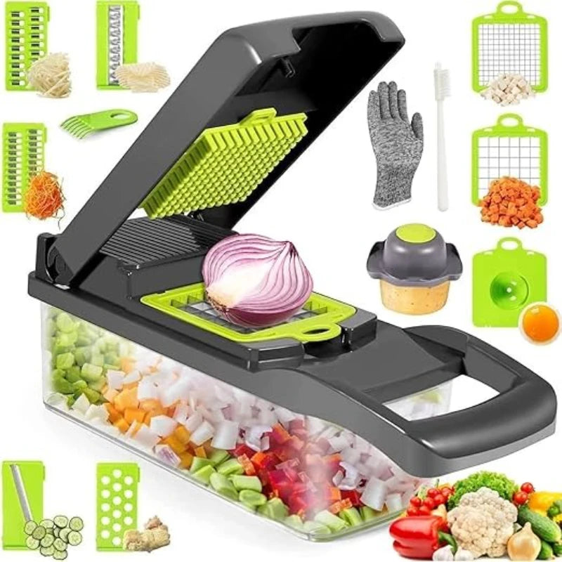 Vegetable Chopper Dicer Set Effortless Onion Tomato Cutter