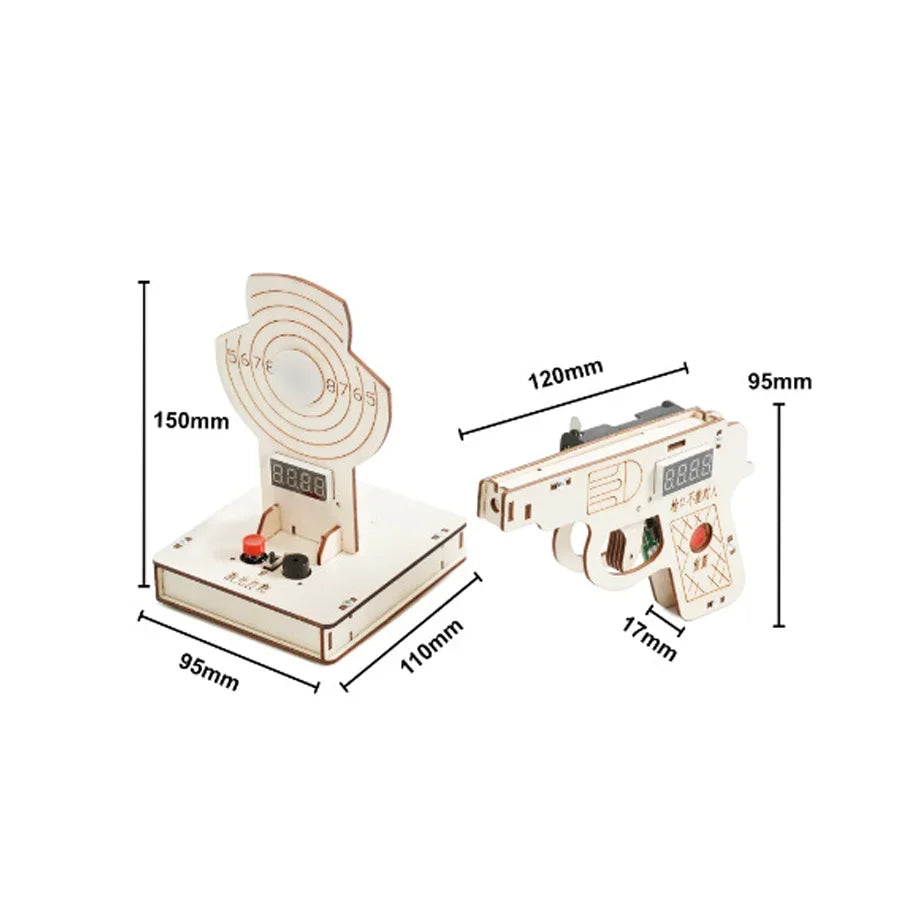 DIY Science Toys Laser Target Shooting Device Model for Kids