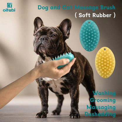 Pet Soft Rubber Brush for Short Hair Dogs Cats Shower