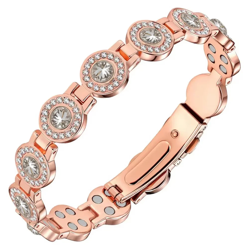 Lucky  Magnetic Therapy Bracelet for Women; Adjustable Copper