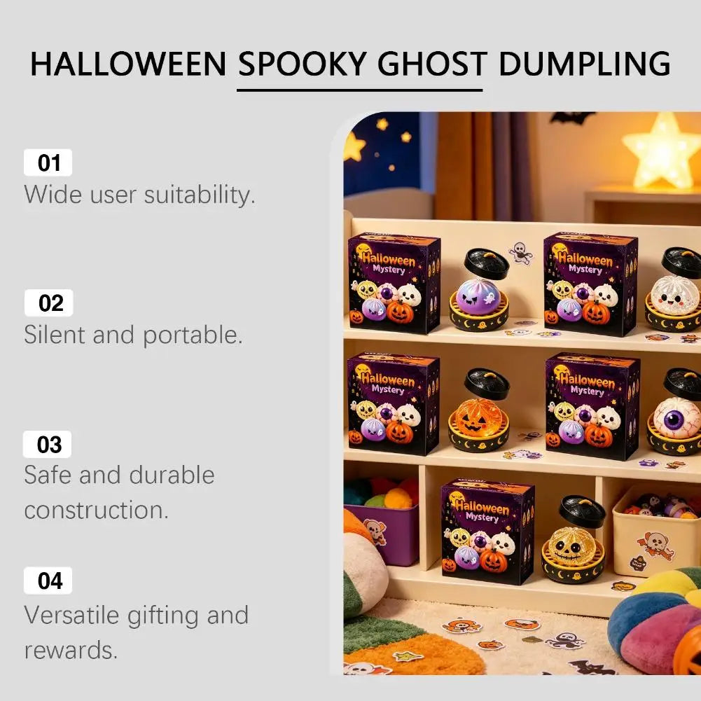 Soft Squishy Dumpling Toy With Halloween Theme Box