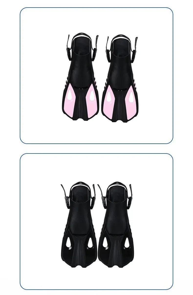 Snorkel Fins Swim Flippers Short Diving Frog Shoes Duck Webs