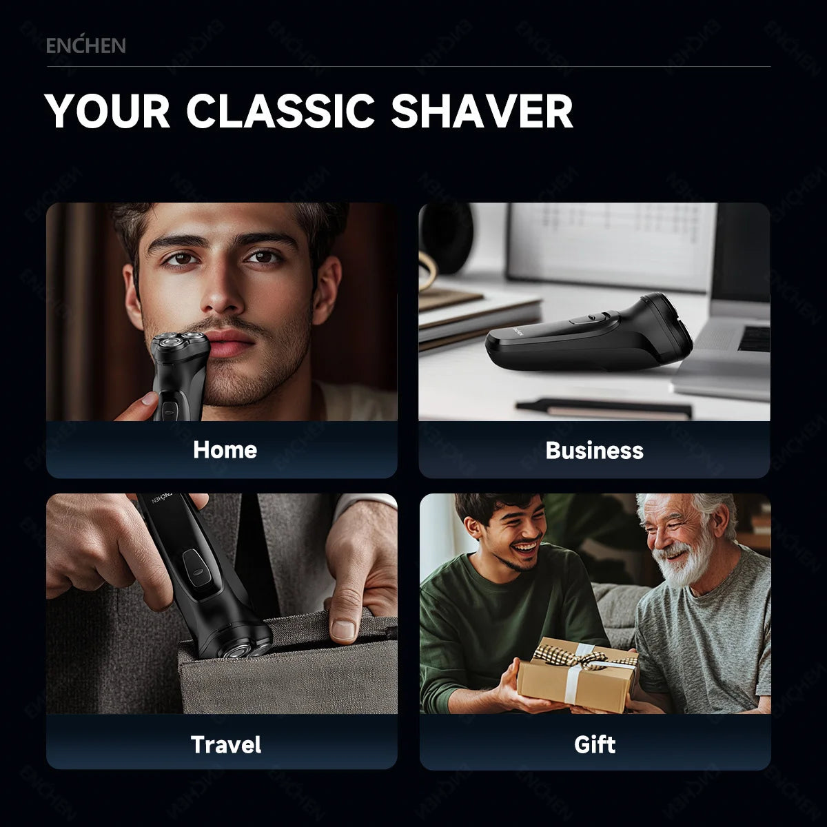 ENCHEN Blackstone Electrical Rotary Shaver for Men