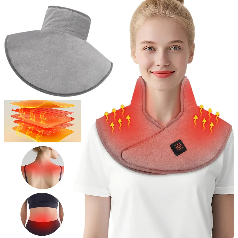 Electric Heating Shoulder Neck Pads Cervical Shawl Massager