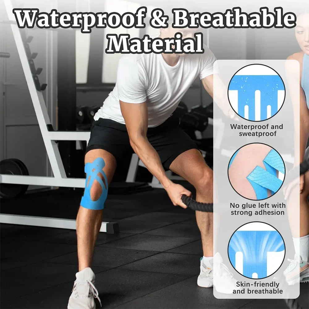 Kinesiology Tapes for Knees Waterproof & Breathable Sport