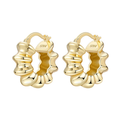New 925 Sterling Silver 18K Gold Plated Cherry Blossom Butterfly