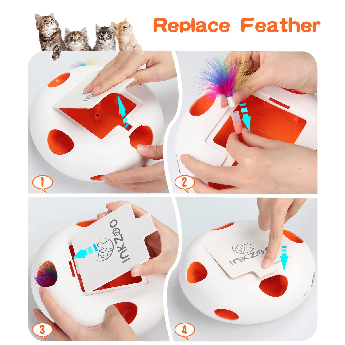 INKZOO Cat Toys, Interactive Cat Toys for Indoor Cats,