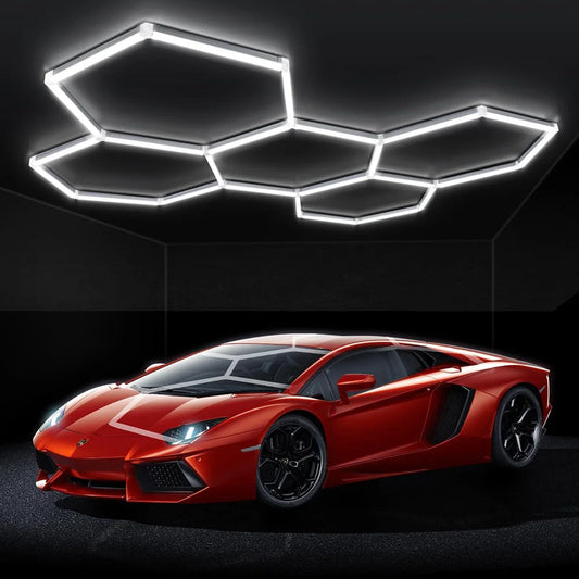 High brightness honeycomb hexagonal garage LED light