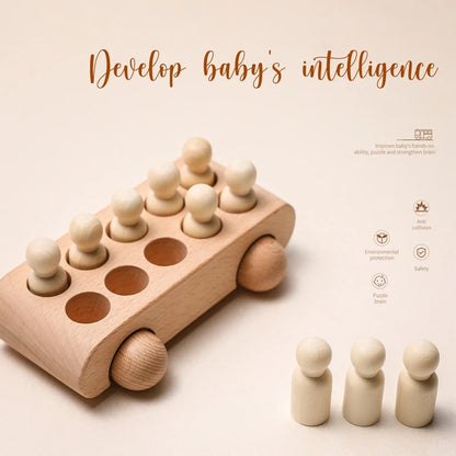 Wooden Train Birthday Toy  Montessori Toys Baby Educational Toys