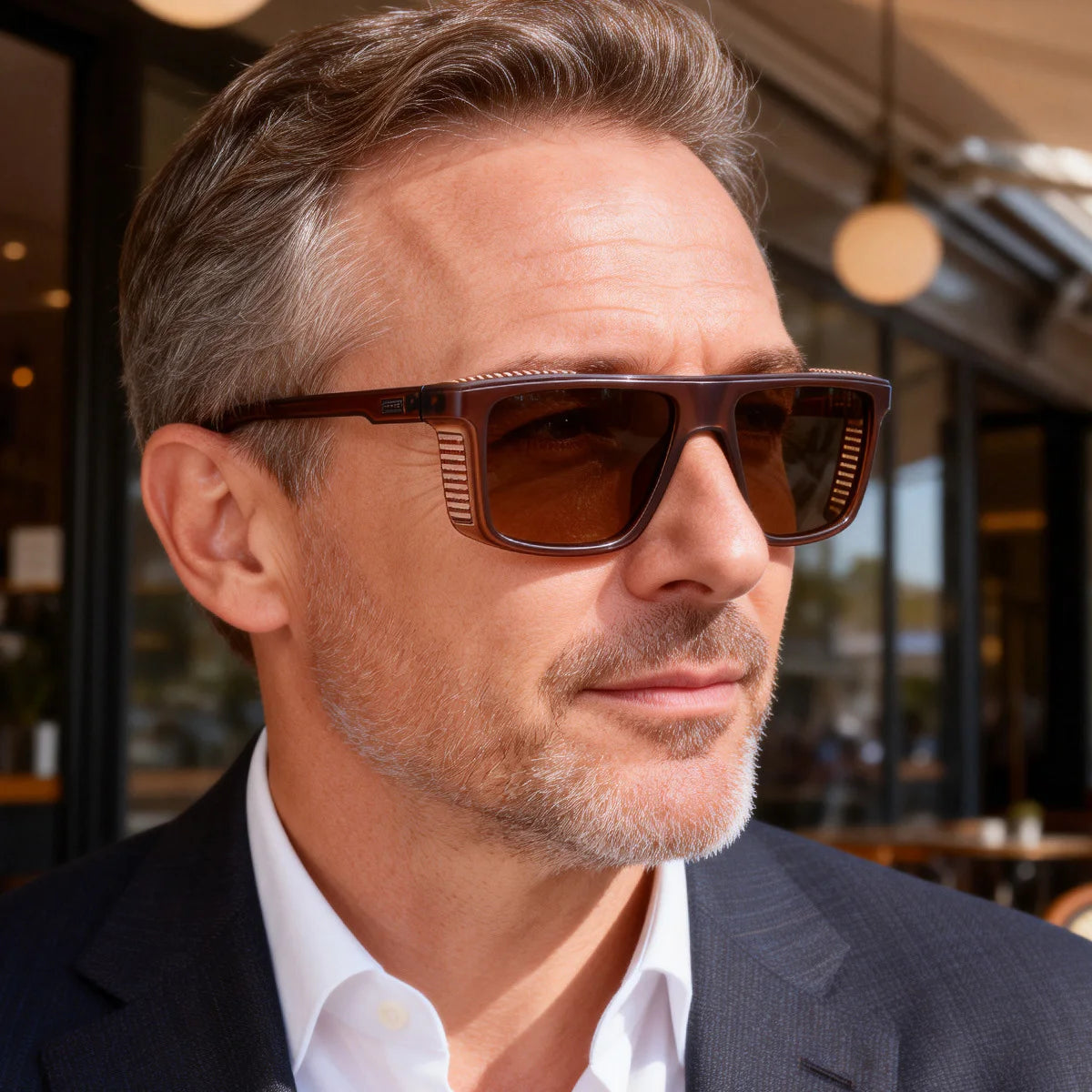 Vintage Polarized Sunglasses Men Fashion Square Eyewear