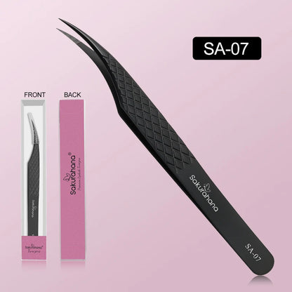 SAKURAHANA High-end Eyelash Tweezers Black Fiber Tip