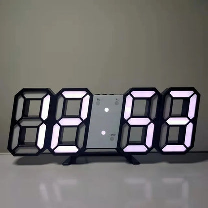 LED Digital Alarm Clock Wall Hanging With 3D Display