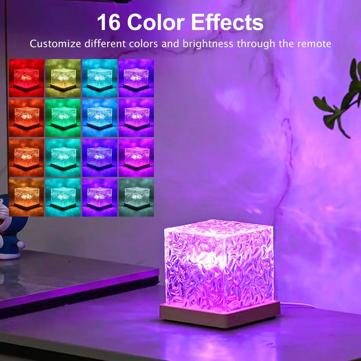 LED Water Ripples Lamp Galaxy Projector Night Light with Remote Control