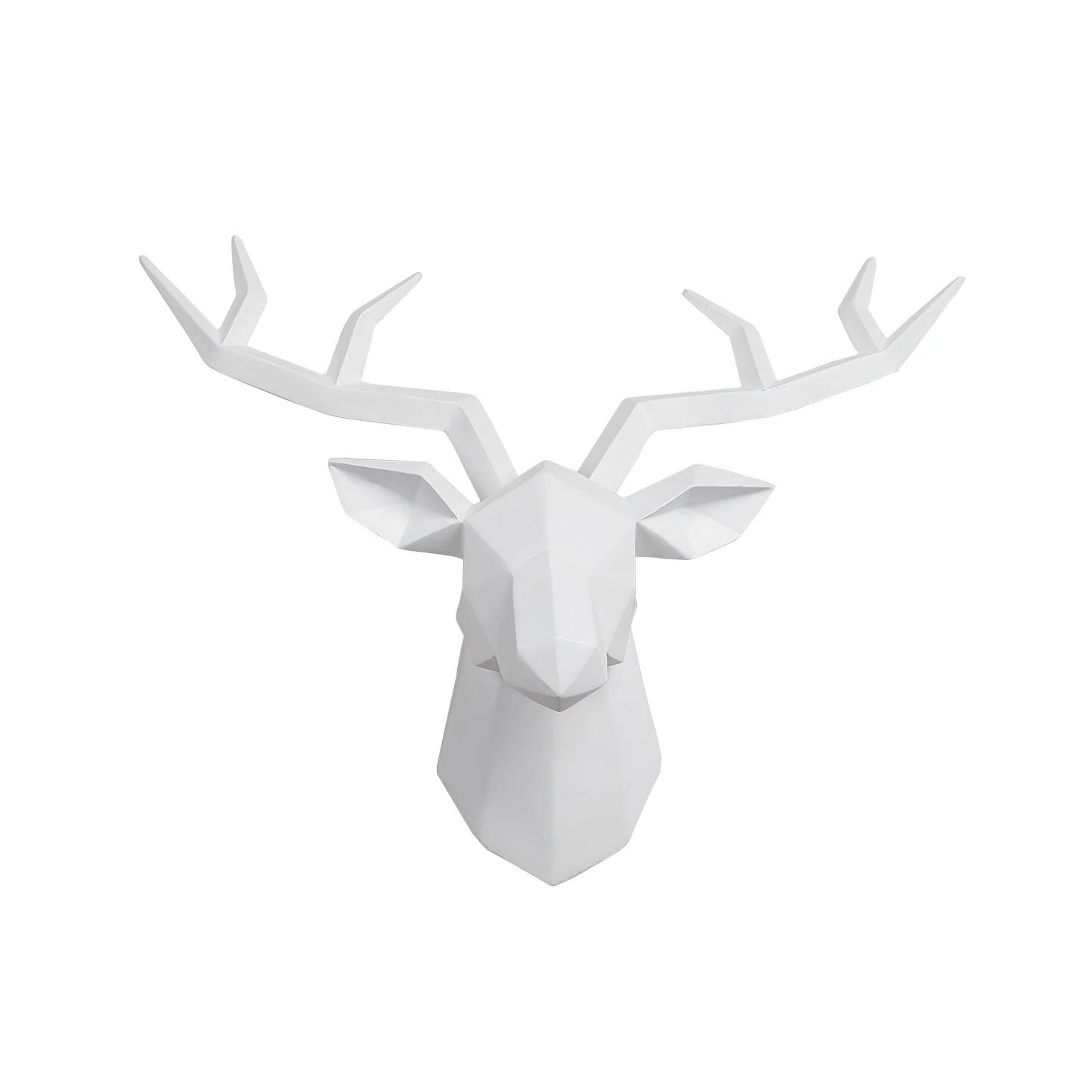 Deer Head Sculpture Animal Statue Figurines Wall Hanging