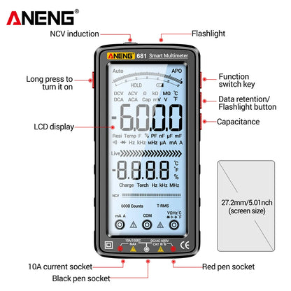 681 Rechargeable Digital Professional Multimeter Voltage Tester
