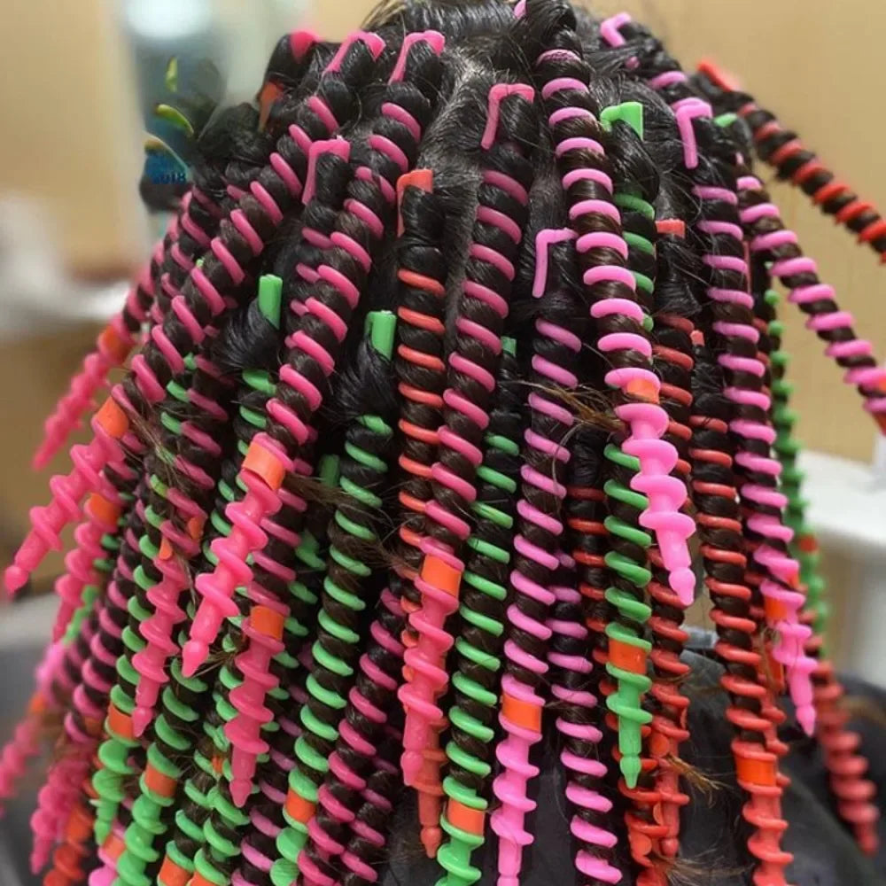 Set Heatless Curls Mixed Color Spiral Hair Styling Tools