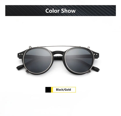 Steampunk Style Clip On Sunglasses for Men Women