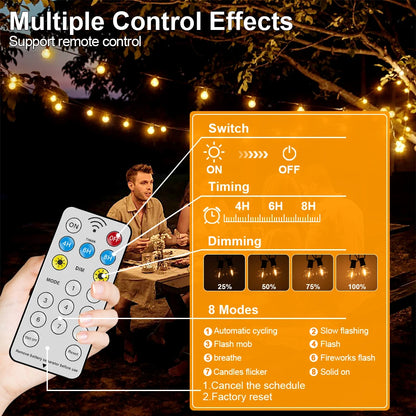 G40 Outdoor Solar String Light Garland LED Solar String Lights