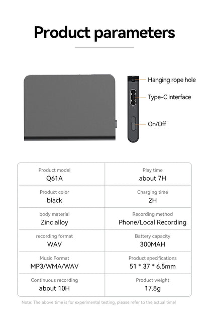 8-128GB AI ChatGPT-4 Intelligent Voice Recorder Audio App