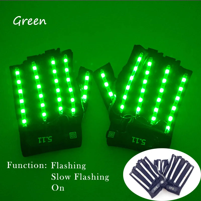 1set Luminous Glowing Glasses and Gloves Remote Control