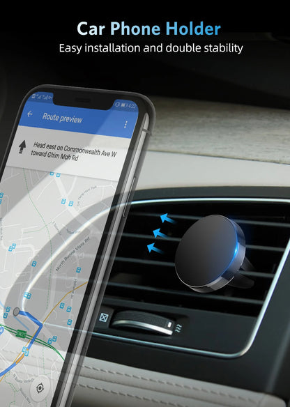 Magnetic Car Mobile Phone Holder Air Vent Clip Smart Phone Stand