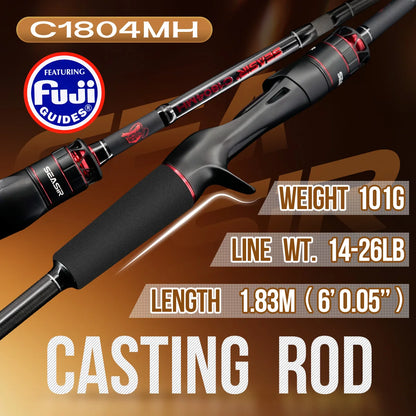 Seasir Salminus XF M/MH Spining & Casting Fishing Rod