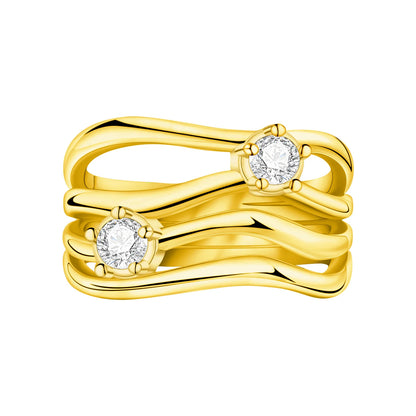 925 Sterling Silver Three-Ring Stackable Ring for Women