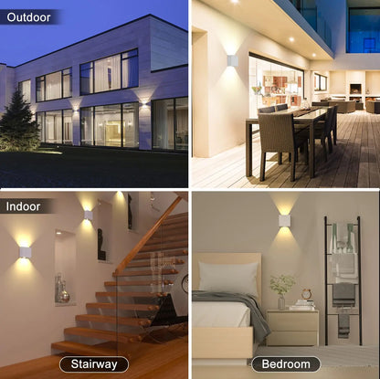 LED Wall Sconces 6W Modern Indoor Outdoor IP65 Wall Lamp
