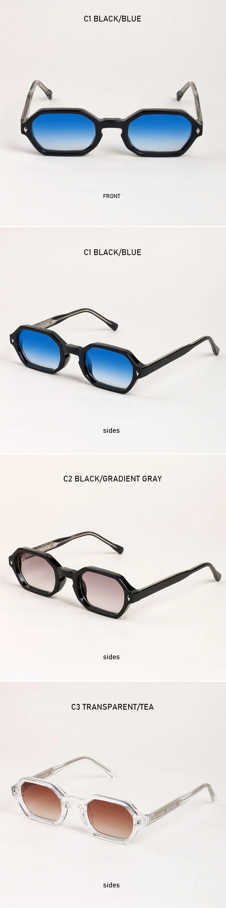 TANGOWO New Fashion Polygon Punk Sunglasses Luxury Brand