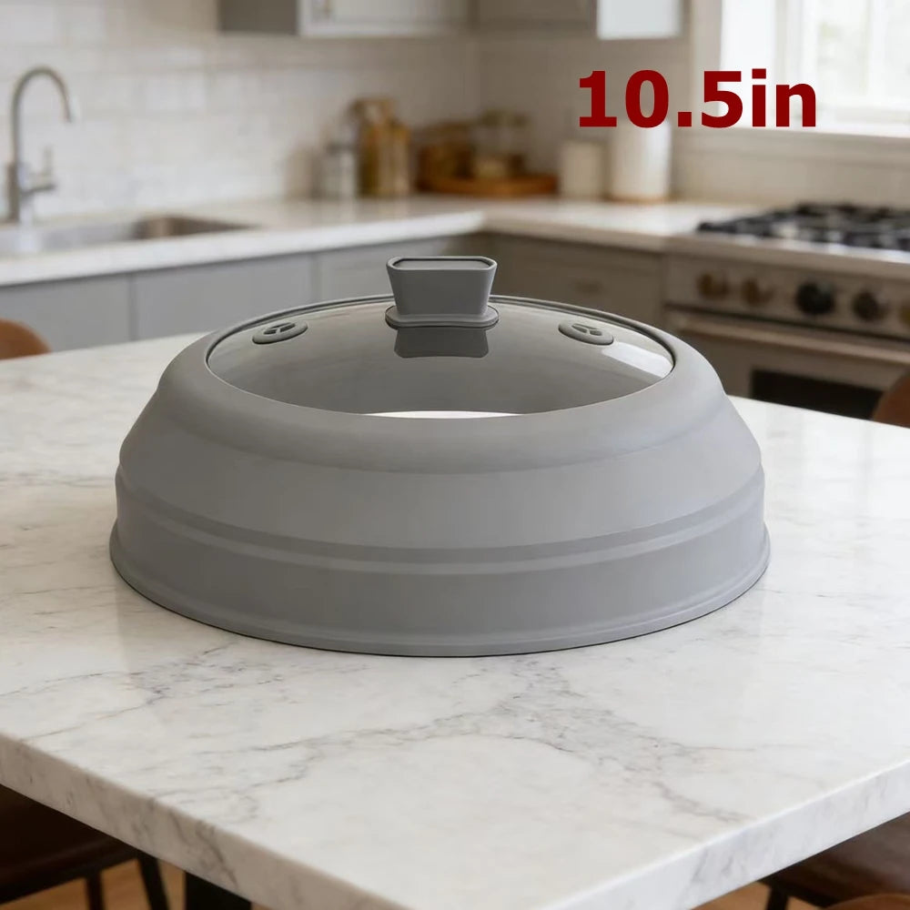 Microwave Splatter Glass Cover  Foldable Plate Cover